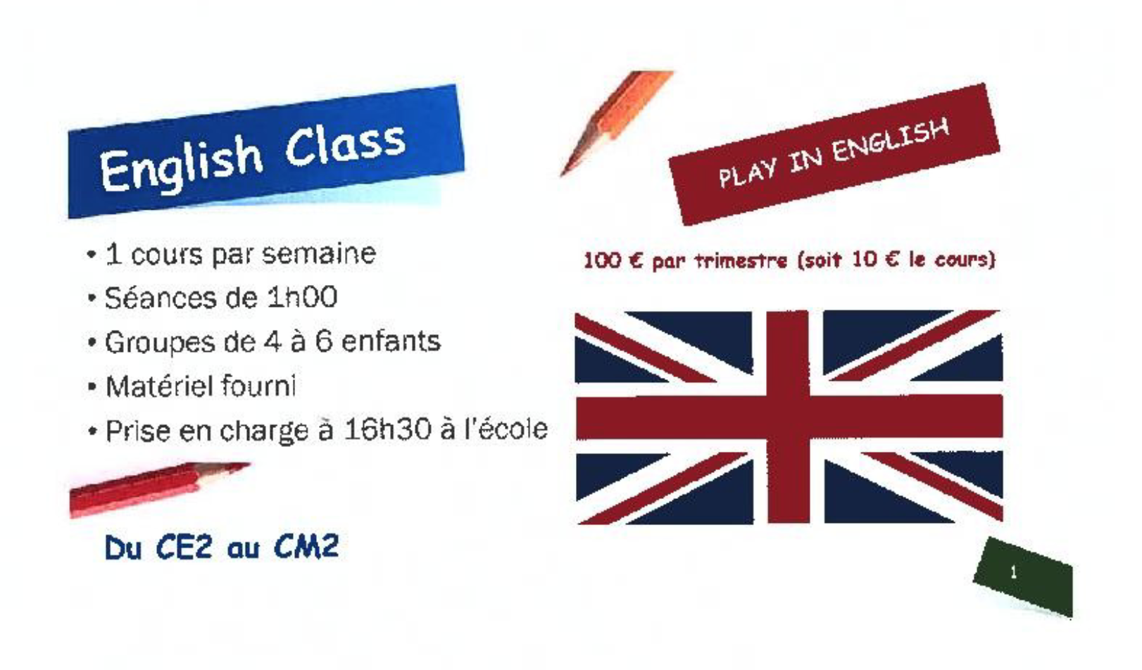 cours anglais